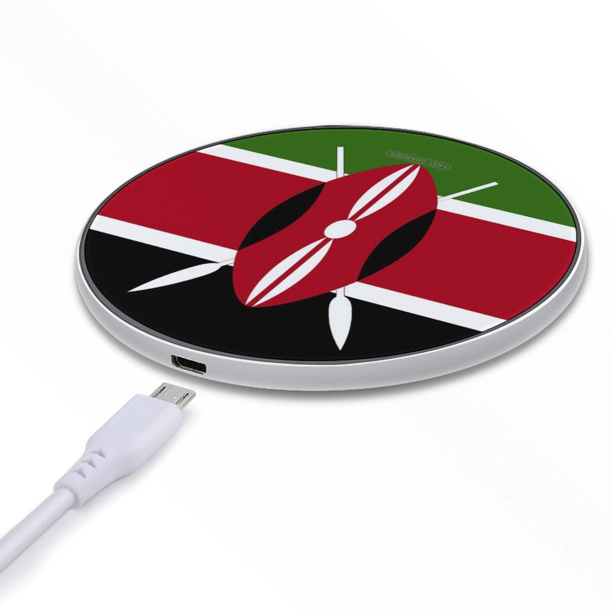 Kenya Flag Wireless Charging Pad - Conscious Apparel Store
