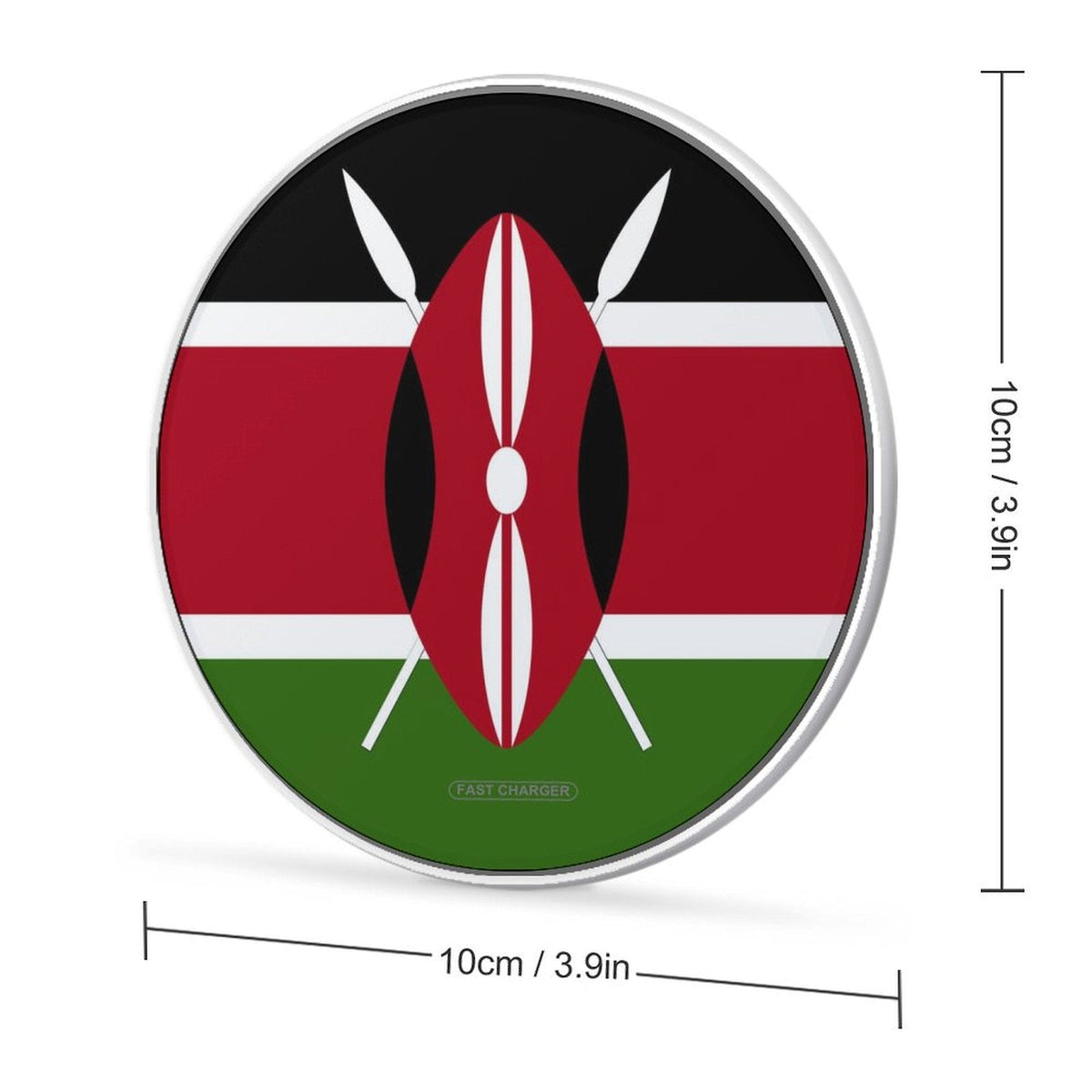 Kenya Flag Wireless Charging Pad - Conscious Apparel Store
