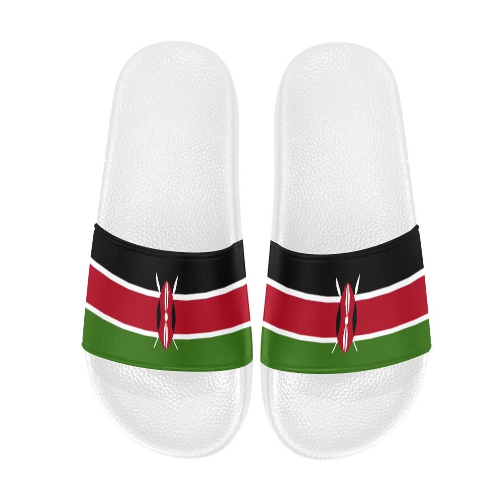 Kenya Flag Women's Slide Sandals - Conscious Apparel Store