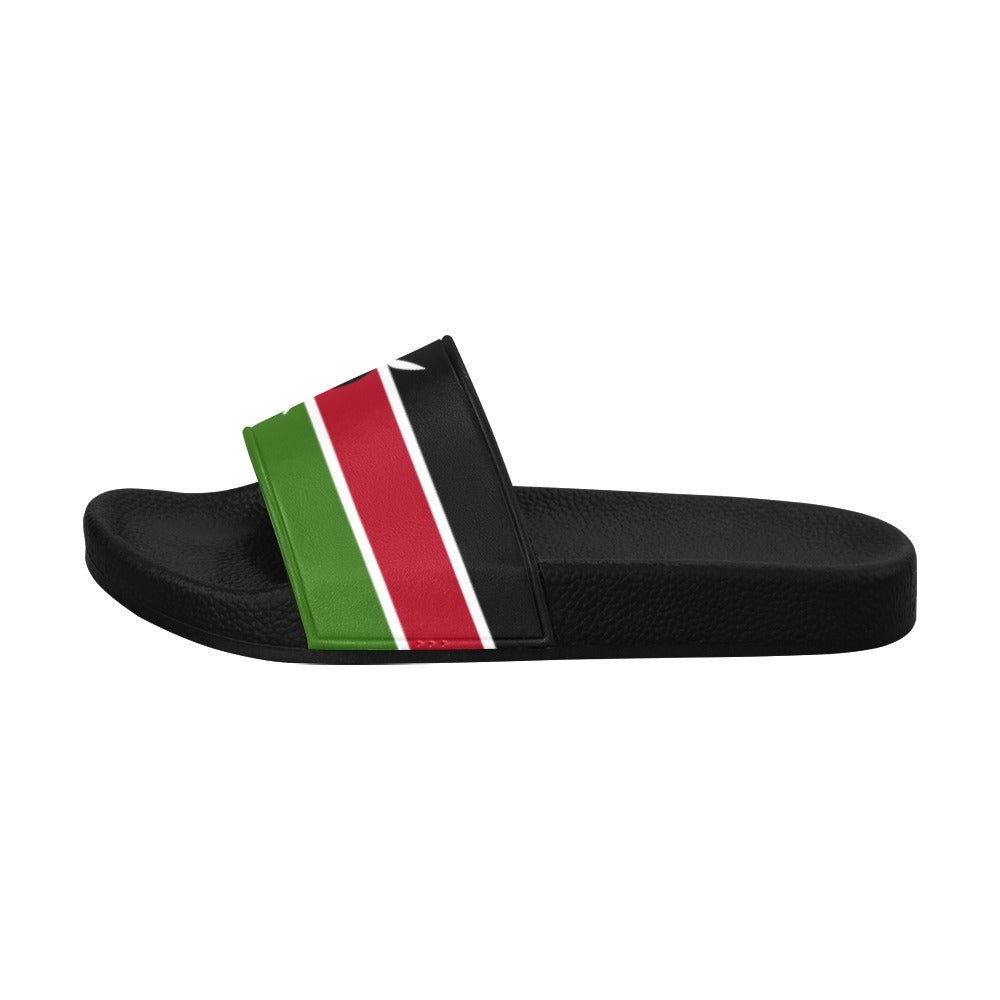 Kenya Flag Women's Slide Sandals - Conscious Apparel Store