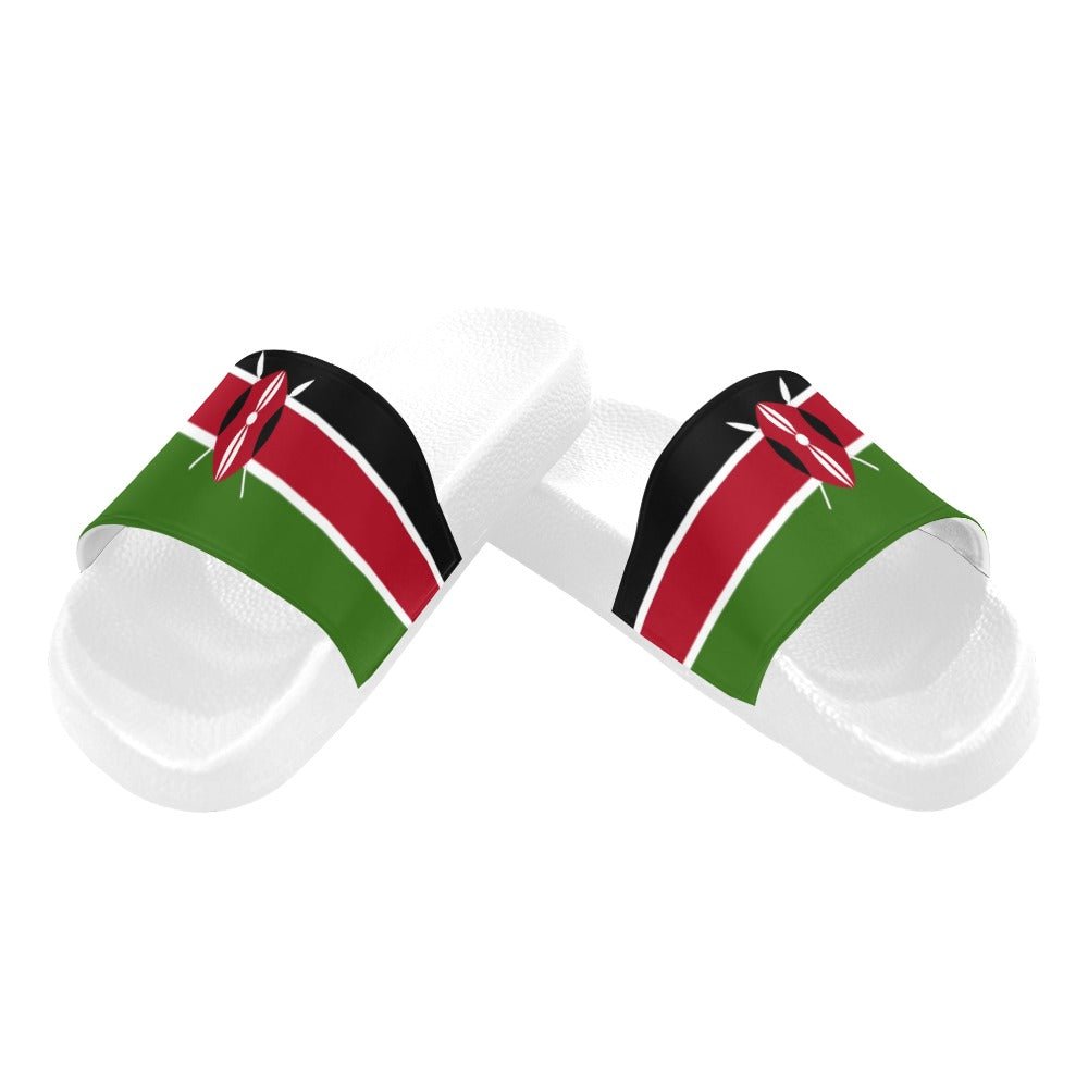 Kenya Flag Women's Slide Sandals - Conscious Apparel Store