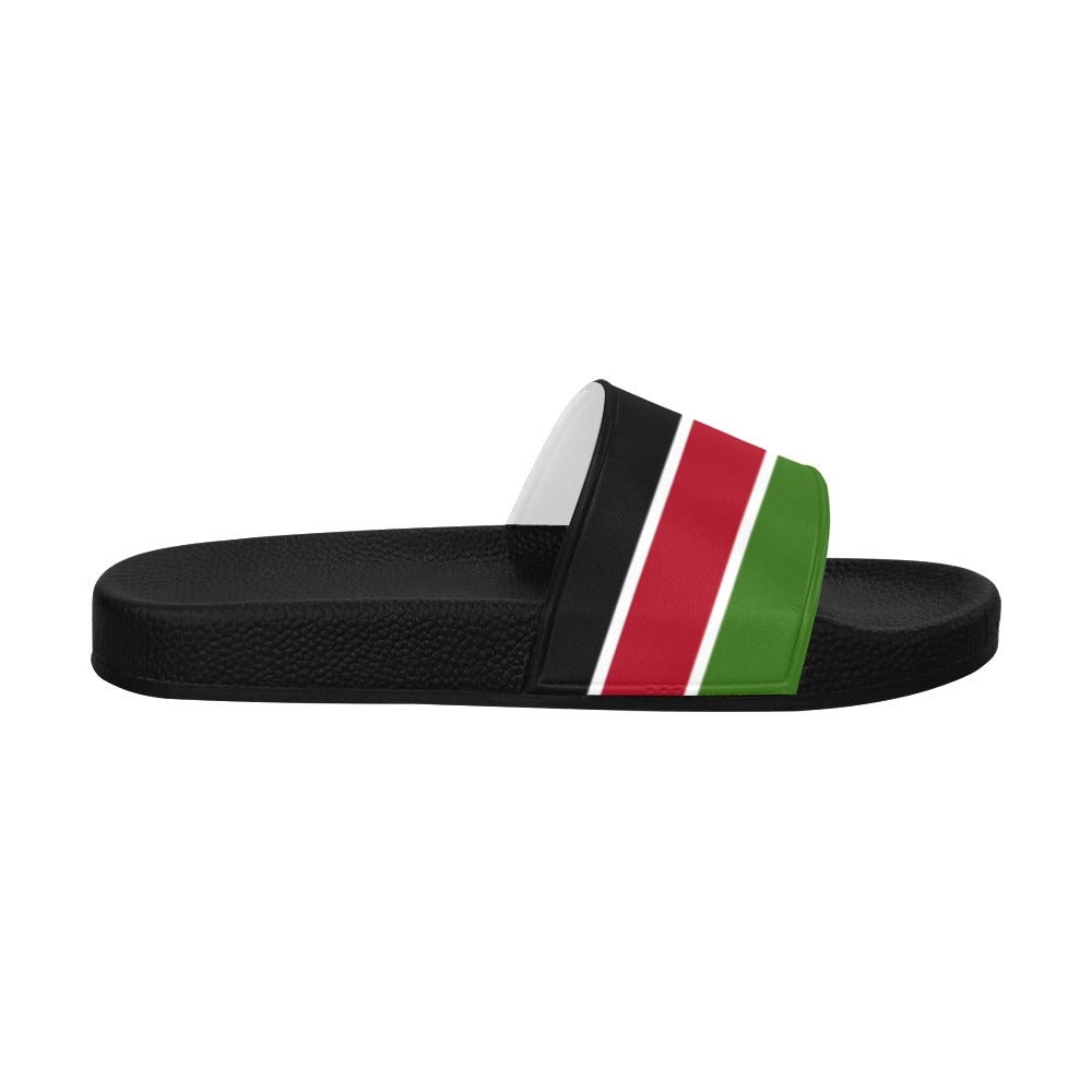 Kenya Flag Women's Slide Sandals - Conscious Apparel Store