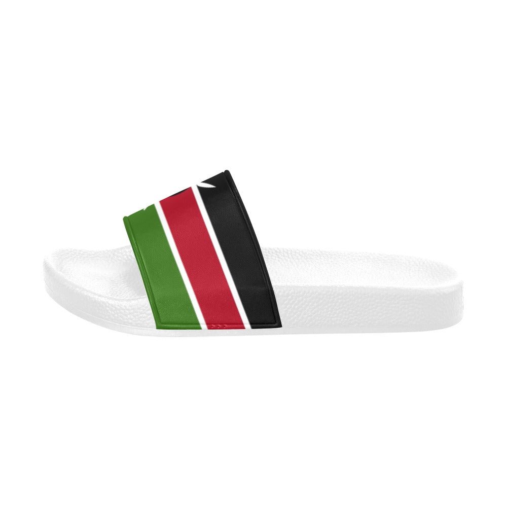 Kenya Flag Women's Slide Sandals - Conscious Apparel Store