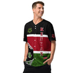 Kenya Football Themed Button-Down Sport Jersey - Conscious Apparel Store