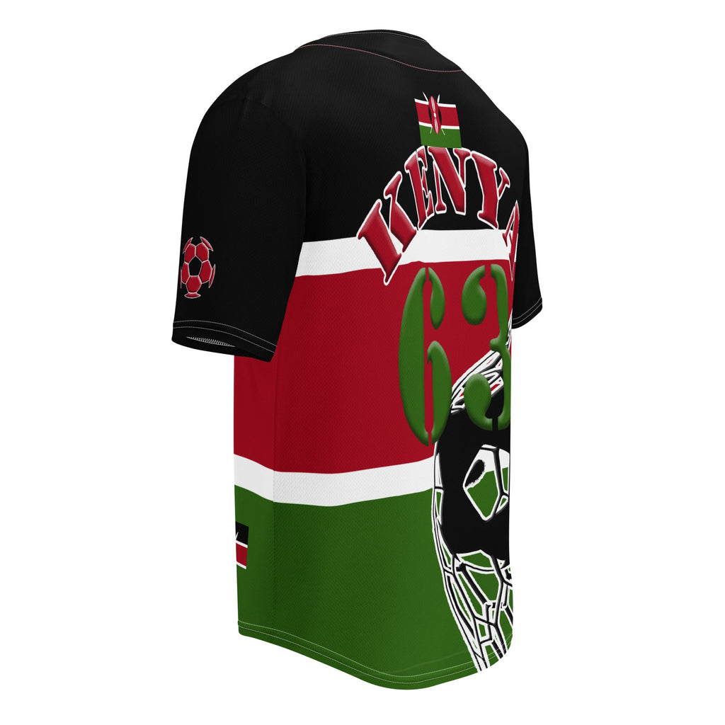 Kenya Football Themed Button-Down Sport Jersey - Conscious Apparel Store
