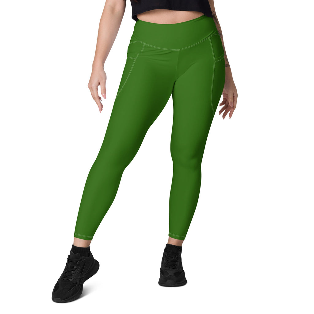 Kenya Green Leggings with pockets - Conscious Apparel Store