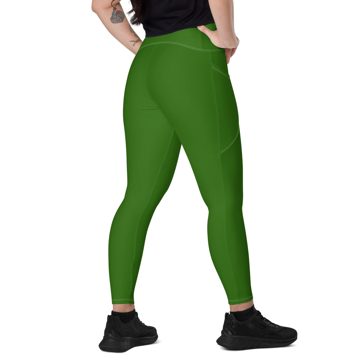 Kenya Green Leggings with pockets - Conscious Apparel Store