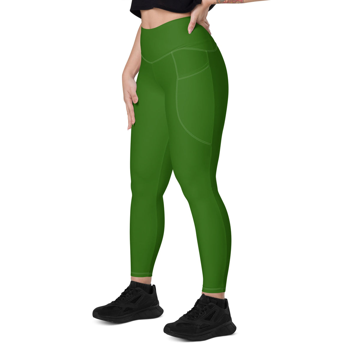 Kenya Green Leggings with pockets - Conscious Apparel Store