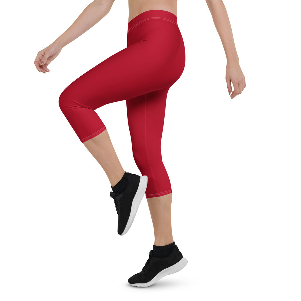 Kenya Red Capri Leggings - Conscious Apparel Store