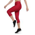 Kenya Red Capri Leggings - Conscious Apparel Store