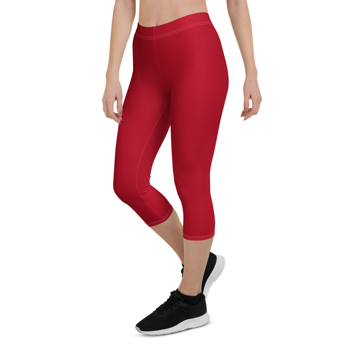 Kenya Red Capri Leggings - Conscious Apparel Store
