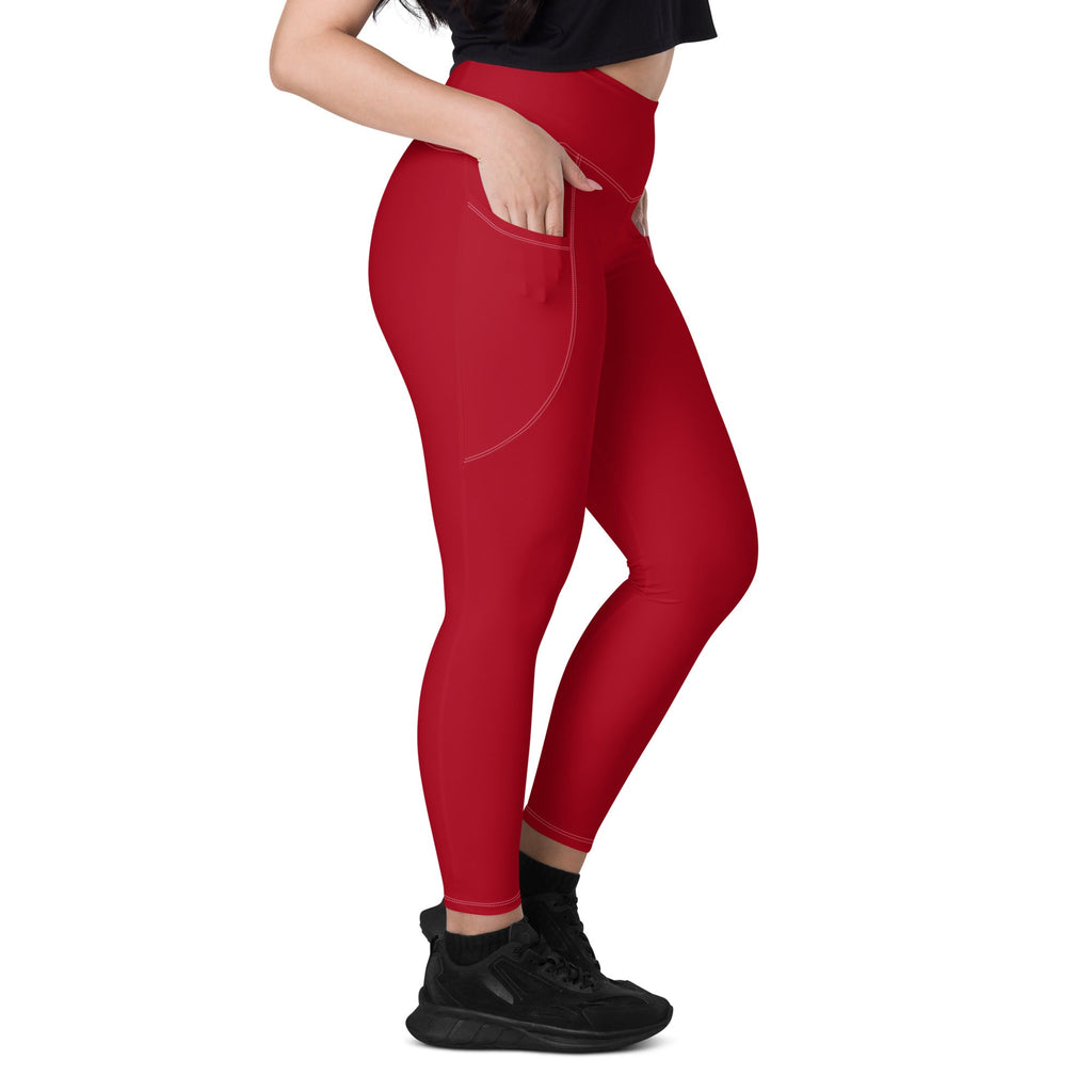 Kenya Red Leggings with pockets - Conscious Apparel Store