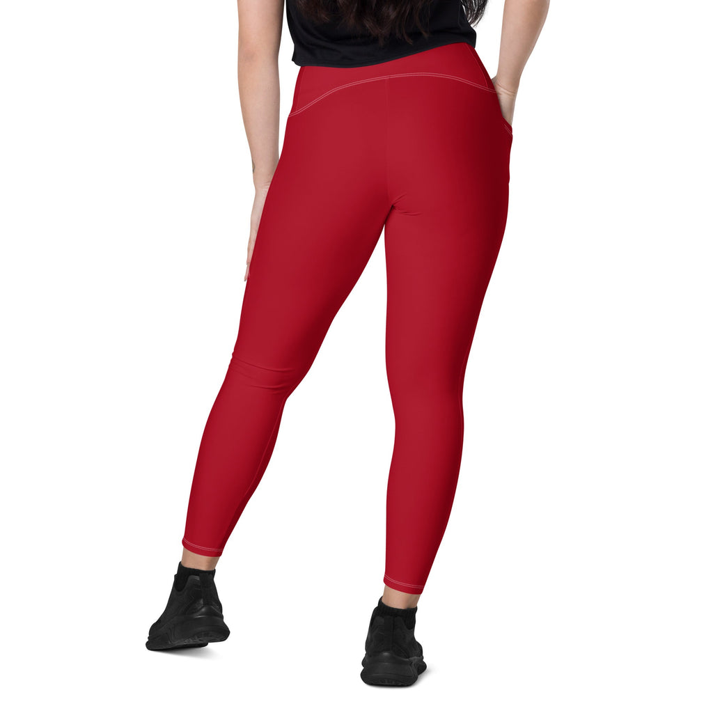 Kenya Red Leggings with pockets - Conscious Apparel Store