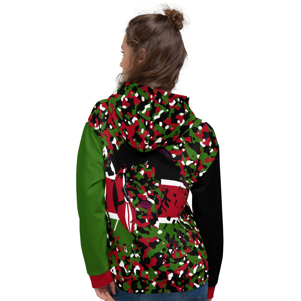 Kenyan Girl Camo Unisex Pullover Hoodie - Conscious Apparel Store