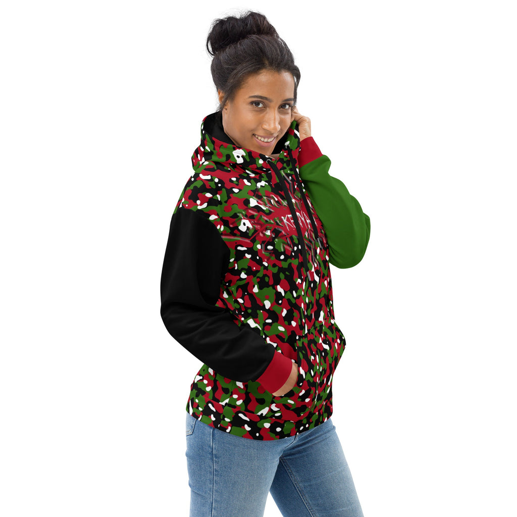 Kenyan Girl Camo Unisex Pullover Hoodie - Conscious Apparel Store