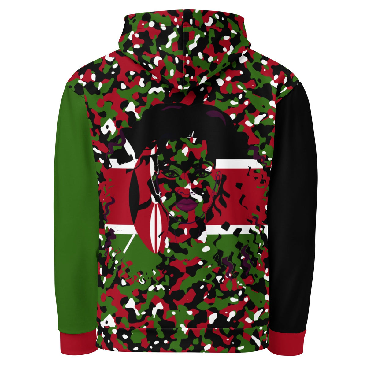 Kenyan Girl Camo Unisex Pullover Hoodie - Conscious Apparel Store