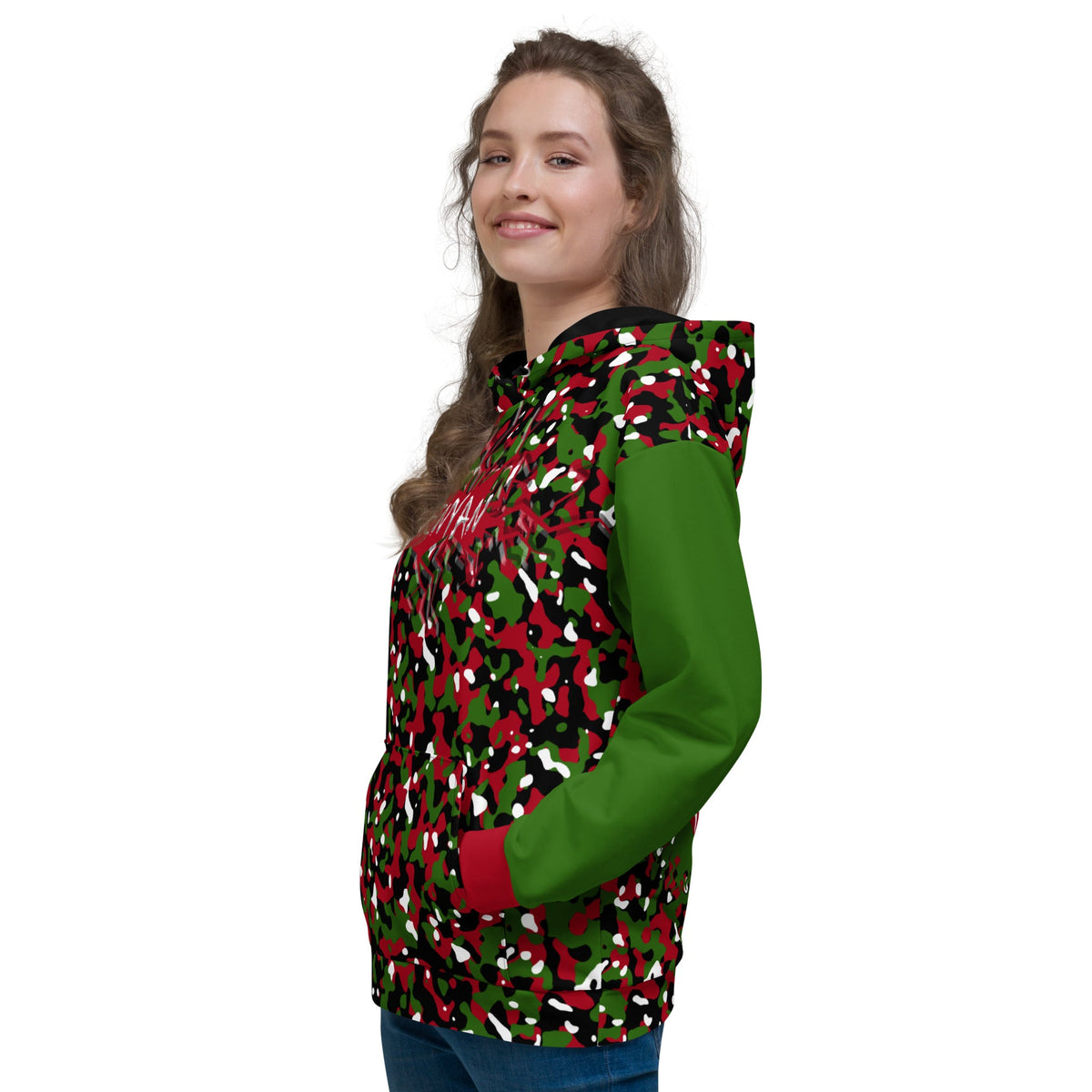 Kenyan Girl Camo Unisex Pullover Hoodie - Conscious Apparel Store