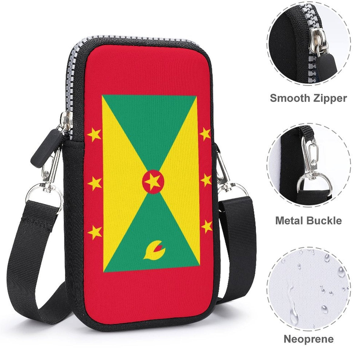 Mobile Phone PurseGrenada Flag - Conscious Apparel Store