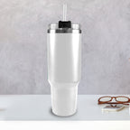 Nigeria Flag 40oz Tumbler with Black Handle - Conscious Apparel Store
