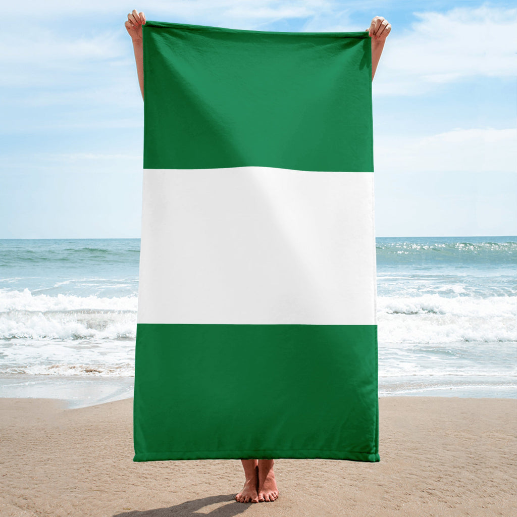 Nigeria Flag Beach Towel - Conscious Apparel Store