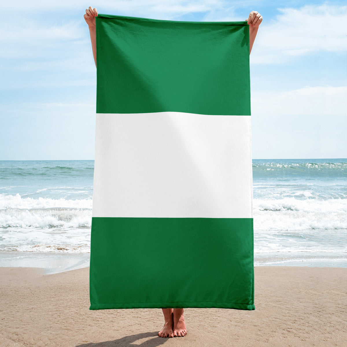 Nigeria Flag Beach Towel - Conscious Apparel Store