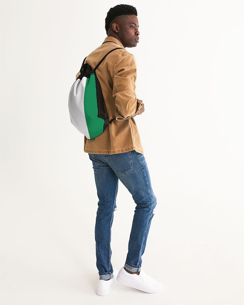 Nigeria Flag Canvas Drawstring Bag - Conscious Apparel Store