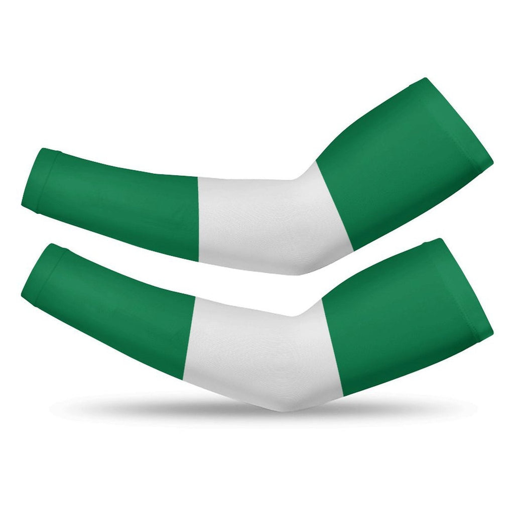 Nigeria Flag Cooling Compression Arm Sleeves - Conscious Apparel Store