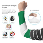 Nigeria Flag Cooling Compression Arm Sleeves - Conscious Apparel Store