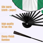 Nigeria Flag Double-Sided Custom Folding Fan - Conscious Apparel Store