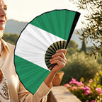 Nigeria Flag Double-Sided Custom Folding Fan - Conscious Apparel Store
