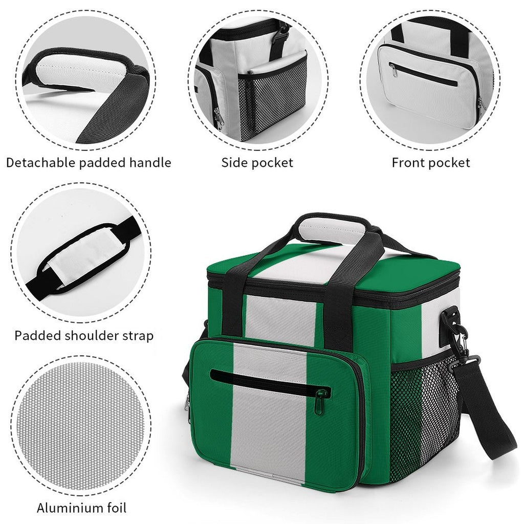 Nigeria Flag Insulated Cooler Bag - Conscious Apparel Store