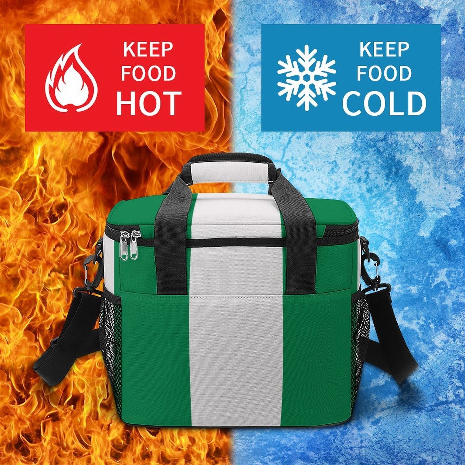Nigeria Flag Insulated Cooler Bag - Conscious Apparel Store