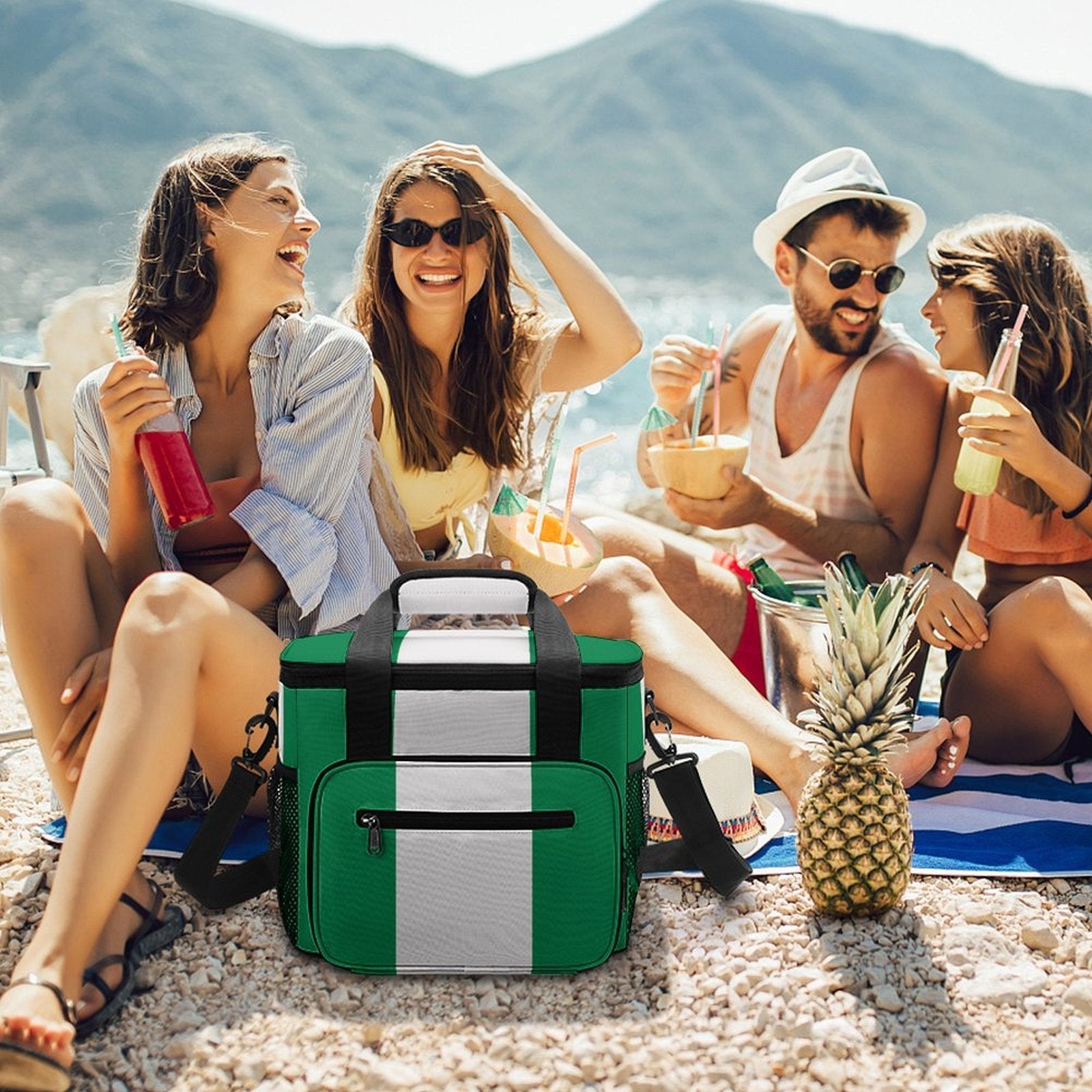 Nigeria Flag Insulated Cooler Bag - Conscious Apparel Store