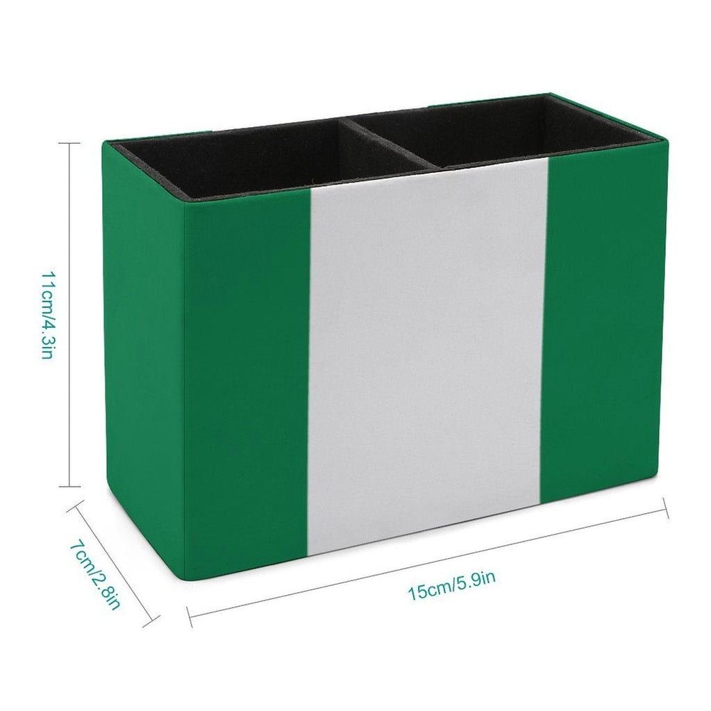 Nigeria Flag Leather Pen Holder - Conscious Apparel Store