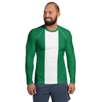 Nigeria Flag Men's Rash Guard - Conscious Apparel Store