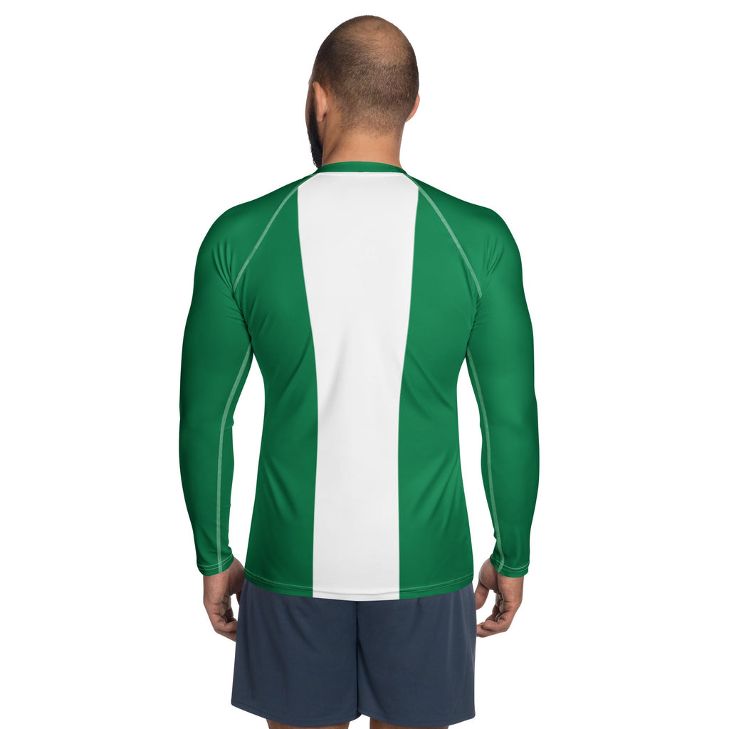 Nigeria Flag Men's Rash Guard - Conscious Apparel Store