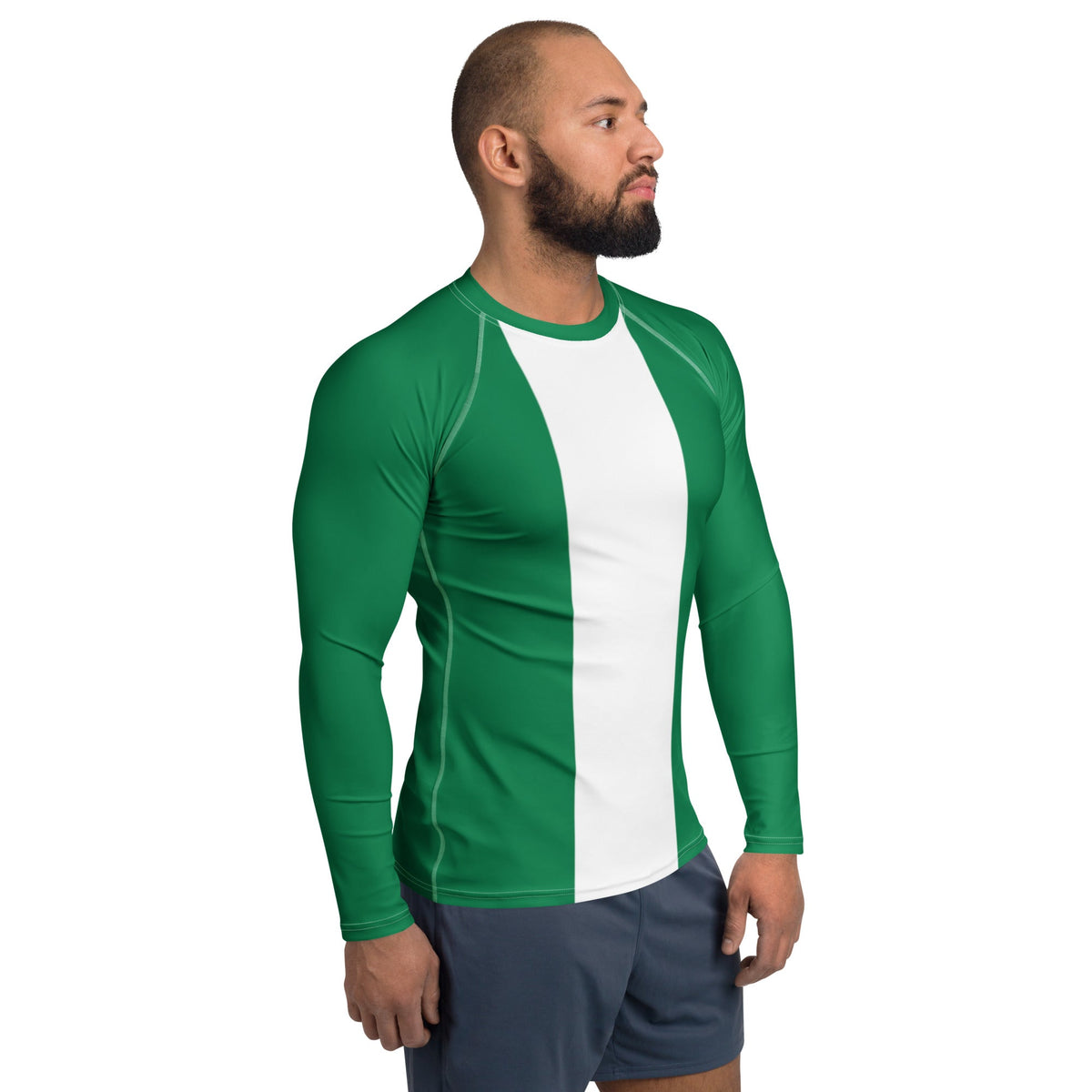 Nigeria Flag Men's Rash Guard - Conscious Apparel Store