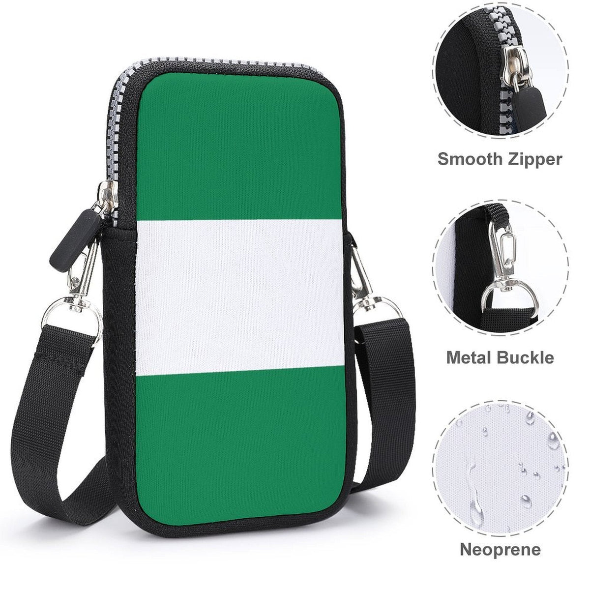 Nigeria Flag Mobile Phone Purse - Conscious Apparel Store