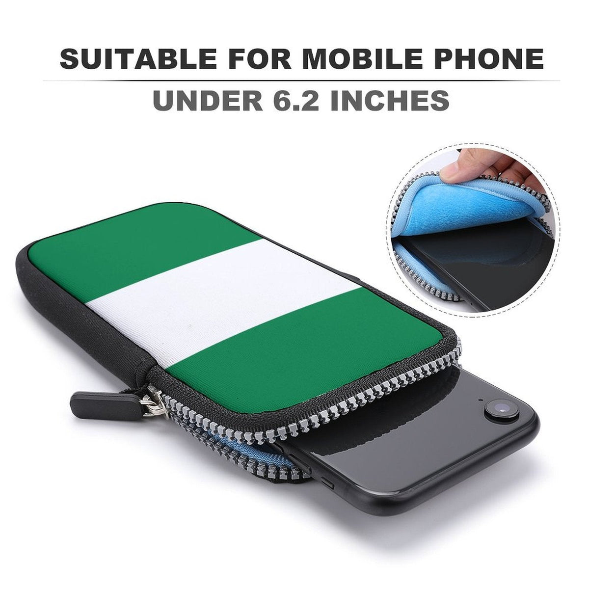 Nigeria Flag Mobile Phone Purse - Conscious Apparel Store