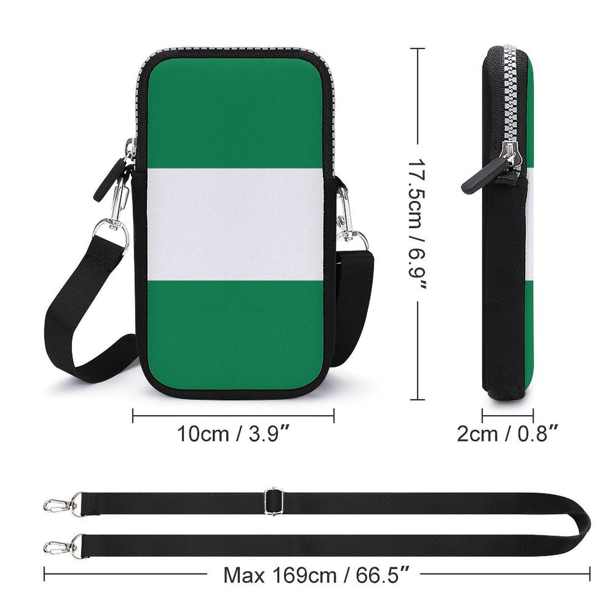 Nigeria Flag Mobile Phone Purse - Conscious Apparel Store