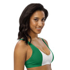 Nigeria Flag Padded bikini top - Conscious Apparel Store