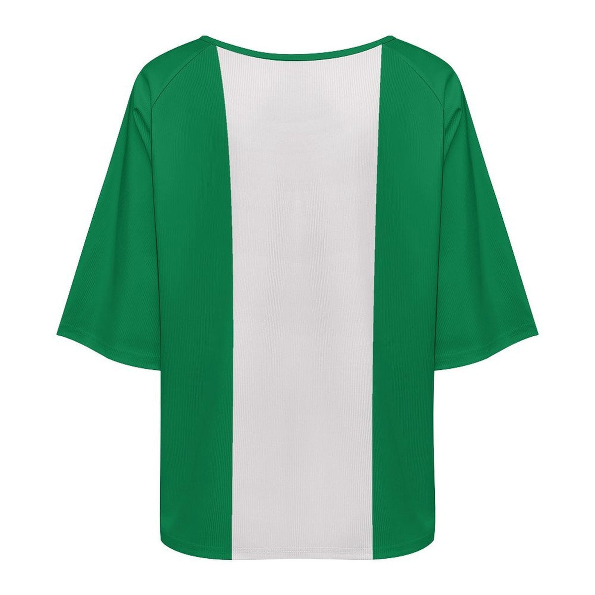 Nigeria Flag Women’s Loose Half-Sleeve Boat Neck T-Shirt - Conscious Apparel Store