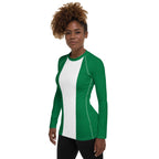 Nigeria Flag Women's Rash Guard - Conscious Apparel Store