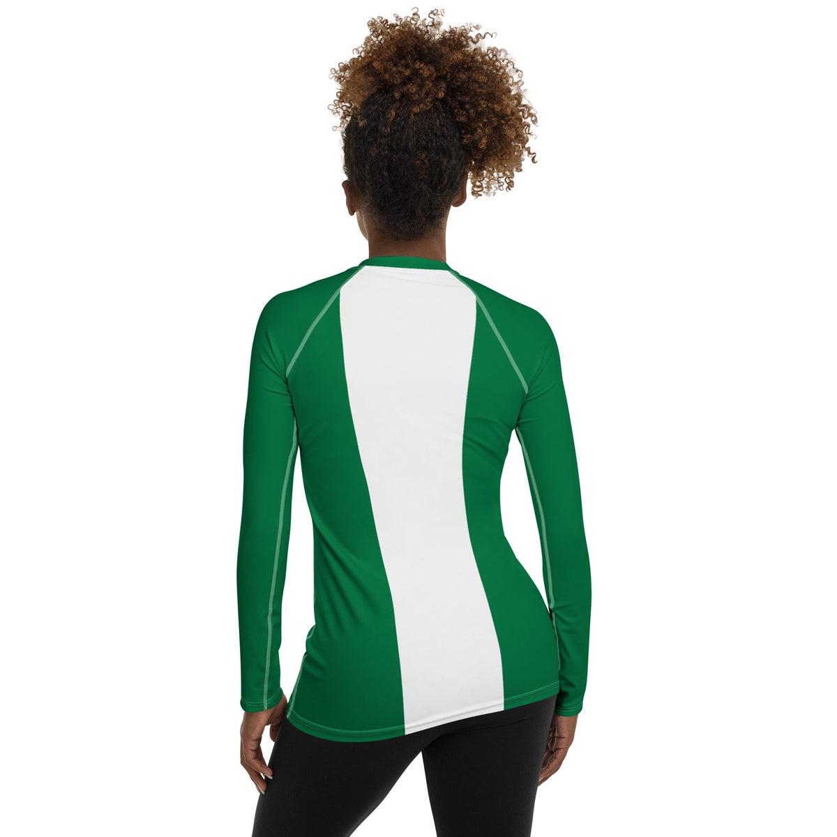 Nigeria Flag Women's Rash Guard - Conscious Apparel Store