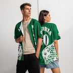 Nigeria Football Themed Button-Down Sport Jersey - Conscious Apparel Store