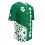 Nigeria Football Themed Button-Down Sport Jersey - Conscious Apparel Store