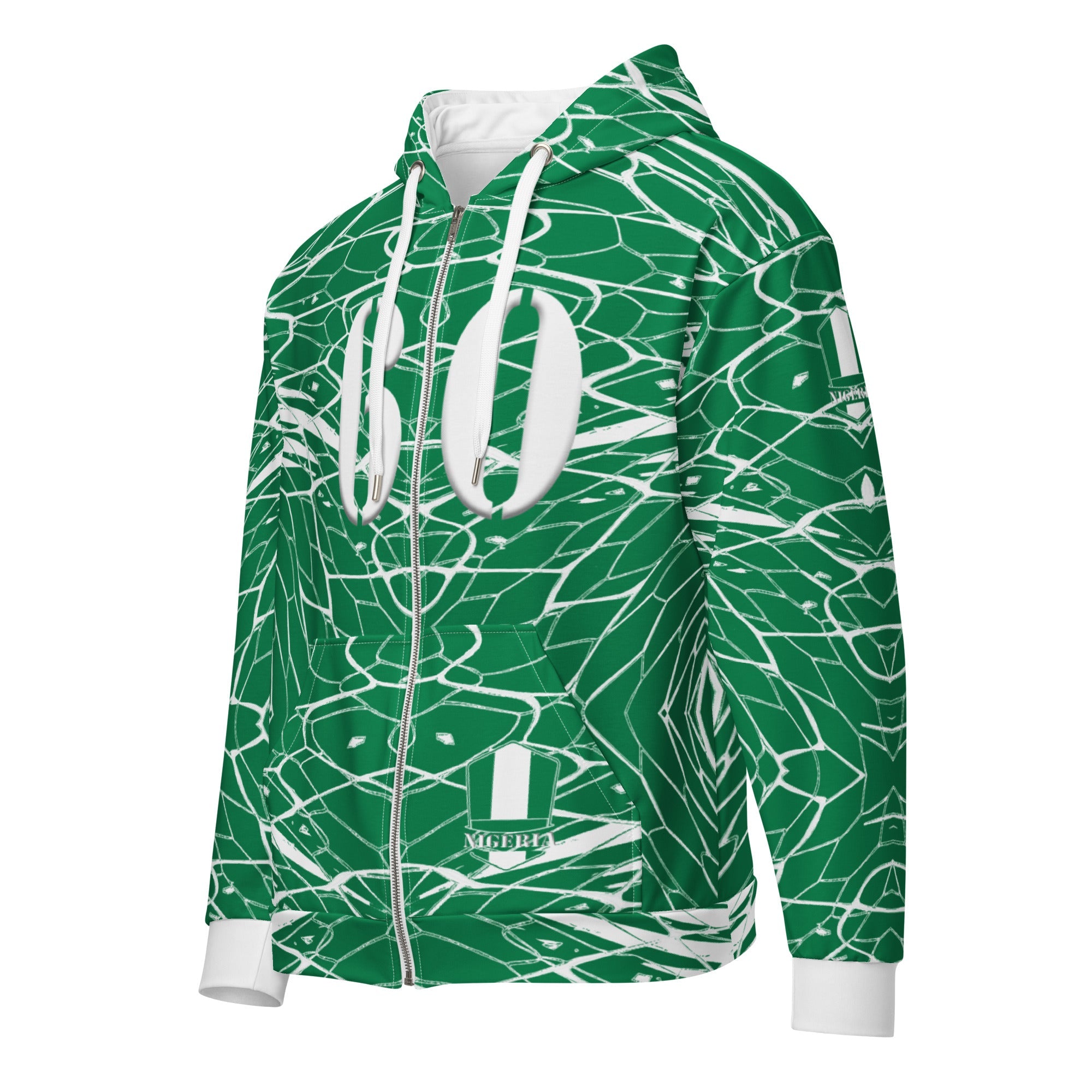 Nigeria Football Unisex zip hoodie - Conscious Apparel Store
