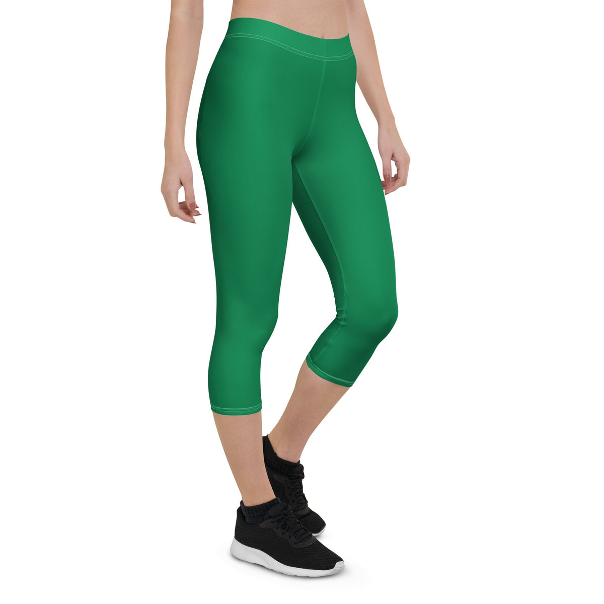 Nigeria Green Capri Leggings - Conscious Apparel Store