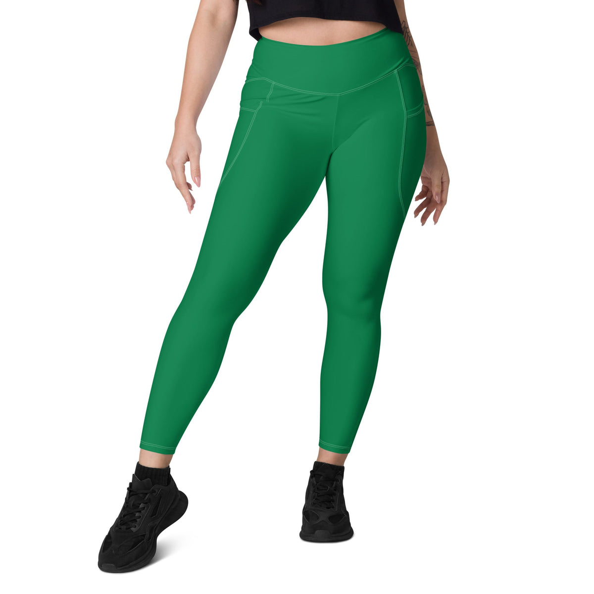 Nigeria Green Leggings with pockets - Conscious Apparel Store