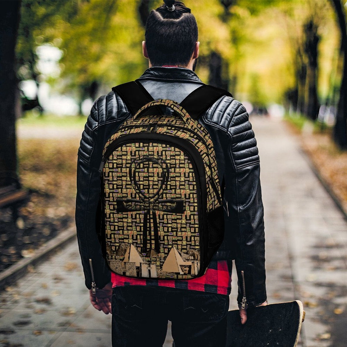 Nubia Ankh Cross (Black) Casual Backpack (6 Colors Available) - Conscious Apparel Store